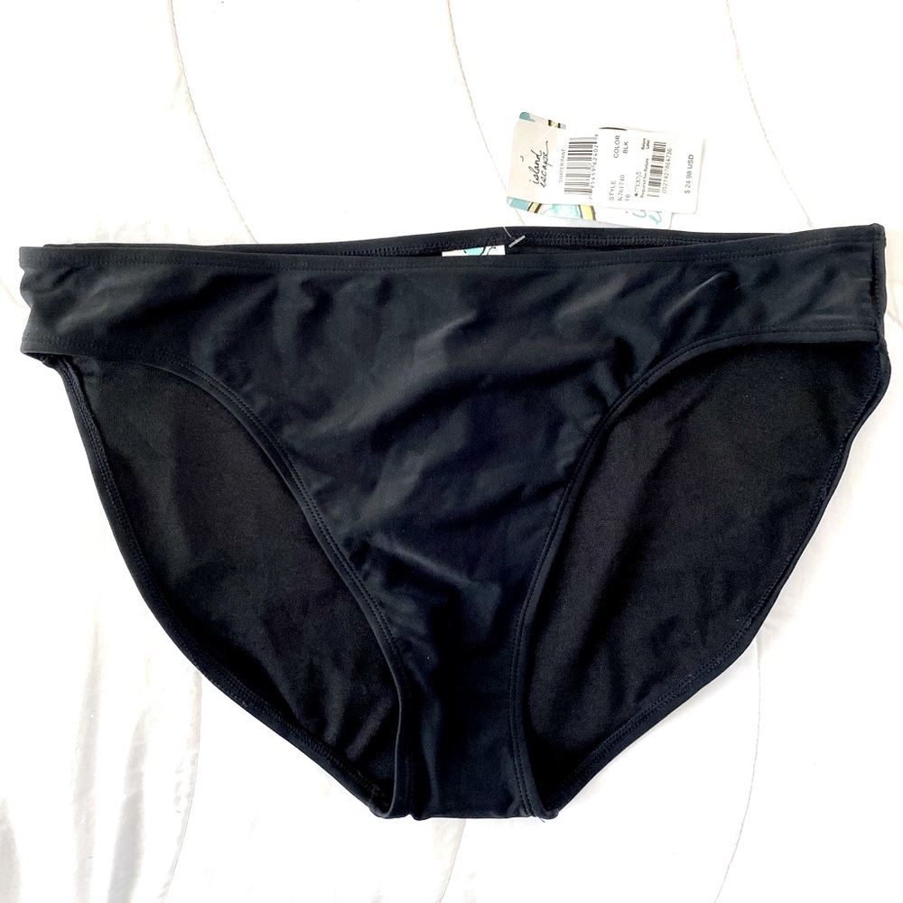 Macy’s Island Escape Brand Swim Bottom in Black Size 16